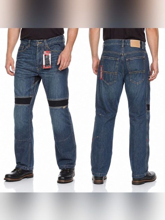 ICON Other - Icon Victory Motorcycle Jeans Mens 34 Blue Denim Riding Pants Armored Biker Stra